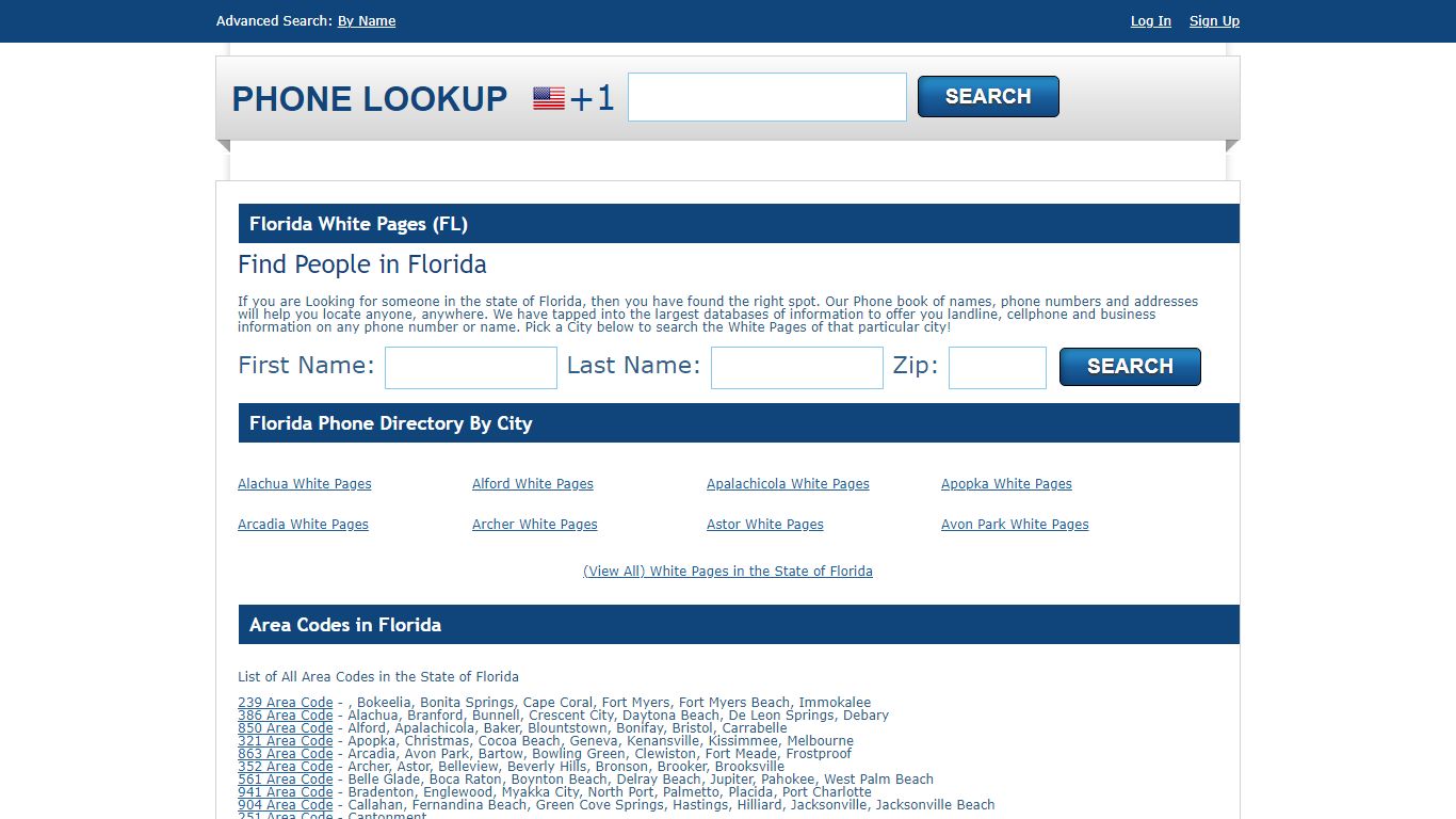 Florida White Pages - FL Phone Directory Lookup